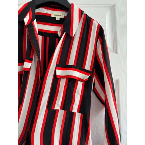 L'Agence "Cameron" Striped Silk Dress, size XS - Picture 5 of 10